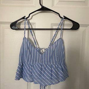 Lace-up back Crop Top